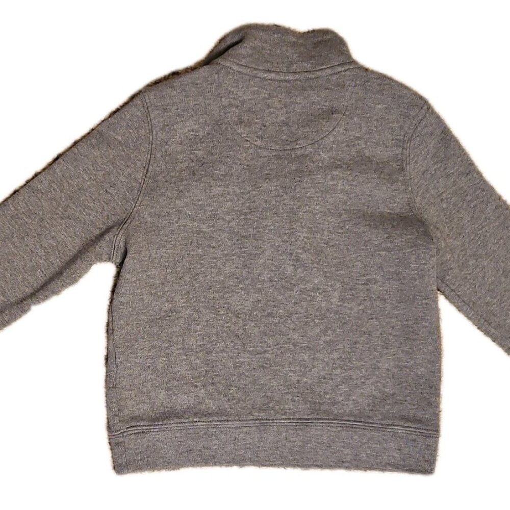 Vineyard Vines Whale Quarter Zip Pullover Sweatshirt 100% Pima Cotton Gray, Sz 5 - Picture 5 of 7